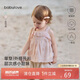 babylove【清倉】女寶寶吊帶背心夏季純棉紗布無袖t恤嬰幼兒洋氣甜美上衣