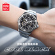 名創(chuàng  )優(yōu)品手表男女同款潮流初高中學(xué)生運動(dòng)機械感夜光防水情侶送男友禮物 經(jīng)典黑-品質(zhì)鋼帶 【贈調表工具】