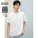 GXG男裝國風(fēng)休閑新中式竹葉T恤多色上衣 白色 180/XL
