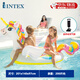 INTEX兒童水上充氣坐騎成人游泳圈玩具沖浪浮排座圈充氣浮床 獨角獸