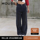 moussy 女裝新款中性風(fēng)口袋細(xì)節(jié)長款直筒牛仔褲010GSK11-0380 021淺黑色 S 00001