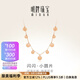 明牌珠寶 18K金彩金玫瑰金閃閃小圓片項(xiàng)鏈O字鏈CSR0218定價(jià) 約42+3厘米 約0.80-0.85克