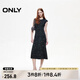 ONLY2025春季新款復(fù)古做舊水洗彈力修身長裙連衣裙女|125161018 H1Z黑色 M