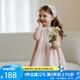 OAK FAMILY夏季新品2025女寶寶無袖連衣裙文藝娃娃領(lǐng)兒童公主裙 粉色 （不含頭飾） 100 cm