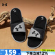 安德瑪（Under Armour）男女拖鞋 25夏季新款運動鞋透氣休閑涼拖緩震軟底戶外沙灘鞋 【雙層4D Foam鞋墊】拍大一碼 42.5
