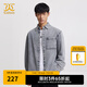 卡賓男裝LOGO刺繡牛仔襯衫24秋新款寬松上衣商場(chǎng)同款H3243118004 中灰色36 L (175) 50