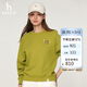 哈吉斯（HAZZYS）女裝落肩簡潔學院風衛(wèi)衣ABTSE0BCF01 黃綠色YG 165/88A40