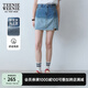 Teenie Weenie小熊女春夏休閑漸變牛仔潮酷時(shí)髦短裙A字高腰半身裙 中藍(lán)色 M