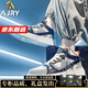 AJRY輕奢潮牌男鞋夏季新款高幫休閑板鞋男士增高百搭aj運(yùn)動鞋子 白灰增高 41