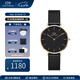 丹尼爾惠靈頓（DanielWellington）dw手表女 簡約休閑輕奢歐美表瑞典石英腕表 七夕情人節(jié)禮物送女友 32MM金色邊黑盤DW00100201