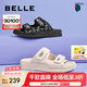 百麗（Belle）小香風(fēng)拖鞋女商場同款溶解底涼拖Z3N1DBT3 黑色-拖鞋 36 (230mm)
