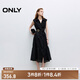 ONLY2025春季新款氣質(zhì)淑女風(fēng)中長裙無袖襯衫連衣裙女|125107046 H1Z黑色 XS