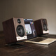 柏林之聲V3桌面HiFi藍(lán)牙音響立體聲高保真有源多媒體電腦音箱桌搭 黑胡桃木色