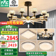 雷士（NVC）吊燈LED燈具套餐輕奢水晶客廳餐廳燈飾全屋美式簡約大氣燈臂發(fā)光 力薦【3室2廳】10+6頭+臥室*3