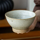 悠瓷（youcci）特色懷舊手工粗陶斗笠碗家用加厚米飯碗復古陶瓷碗個性飯碗 5英寸粗陶高腳碗-斑白