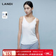藍(lán)地（LANDI）V領(lǐng)肌理感百搭吊帶背心針織衫女修身內(nèi)搭春夏新品 乳白色 L