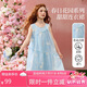 ASK JUNIOR兒童裙子女童2025夏背心裙海邊度假風(fēng)碎花連衣裙 140  藍色 
