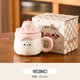 精東家生日禮物杯子創(chuàng  )意帶蓋陶瓷馬克杯女生喝水咖啡杯實(shí)用送閨蜜伴手禮 可愛(ài)小豬（彩盒裝） 攪拌棒/禮盒裝