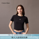 Calvin KleinJeans25春夏新款女士經(jīng)典ck字母印花潮流短款短袖T恤47AB213