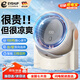 EYEHUP【德國品牌】桌面無(wú)葉風(fēng)扇桌面小風(fēng)扇家用空氣循環(huán)扇宿舍臺面小風(fēng)扇辦公室桌面便攜式數顯100檔 哪吒渦輪100檔風(fēng)扇米白色 1
