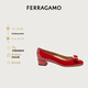菲拉格慕（Ferragamo）女士Vara蝴蝶結(jié)高跟鞋  0591964_1D _ 80 七夕禮物送女友