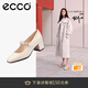 愛(ài)步（ECCO）瑪麗珍鞋女鞋 2025年夏季新款倪妮同款高跟鞋淺口單鞋 型塑290963 石灰色29096301378 37