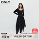 ONLY秋冬淑女氣質(zhì)收腰U領(lǐng)中長款紗裙連衣裙女|123407010 H1Z 黑色BLACK S 160/80A