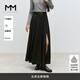 麥檬MM優(yōu)雅傘裙百褶半身長(zhǎng)裙氣質(zhì)商場(chǎng)同款25春新品 黑色 L （115-130斤）