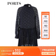 PORTS寶姿 商場同款新品女裝波點低腰縮褶連衣裙SL8D012KFP024 黎霧藍 M (6)