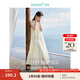 茵曼（INMAN）掛脖連衣裙2025夏女裝新品無(wú)袖寬松A字溫柔長(zhǎng)裙子 梨花杏 M