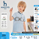 哈吉斯（HAZZYS）品牌童裝男童T恤夏季新款輕薄彈力簡(jiǎn)約學(xué)院風(fēng)翻領(lǐng)短袖POLO衫 冰晶藍(lán) 160cm
