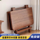 景彩餐桌折疊桌子家用飯桌電腦桌書桌麻將桌JZP10胡桃色80cm方桌