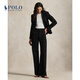 Polo Ralph Lauren 拉夫勞倫  女裝 25年早秋彈力卡其布水手風(fēng)格長(zhǎng)褲 001-黑色 M (10)