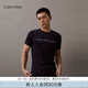 Calvin Klein Jeans夏季男女情侶中性年輕ck多色印花透氣修身短袖T恤J320931 CHW-深邃藍 L （推薦145-160斤）