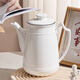 拓進景德鎮(zhèn)陶瓷耐高溫壺創(chuàng)意茶壺白瓷釉下彩水壺涼水壺冷水壺可裝開水 白瓷壺（升級圓形蓋） 1650ml