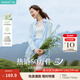 茵曼（INMAN）章若楠同款|茵曼天絲防曬薄長袖襯衫外套女2025年夏季新款白襯衣 淺灰藍(lán) XL