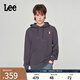 Lee商場同款舒適版刺繡Logo鐵灰色男連帽衛(wèi)衣休閑潮流LMT007901201 鐵灰色 S
