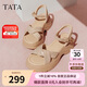 他她TATA休閑厚底涼鞋女鞋法式氣質(zhì)時裝涼鞋2025夏季CXT01BL5 杏色 38