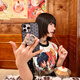 PopSockets【喫茶屋·手機殼】泡泡騷棋盤(pán)方格手機保護防摔蘋(píng)果波點(diǎn)手機保護套磁吸生態(tài)彩色格紋手機殼 灰黑波點(diǎn) iPhone 16 Pro Max