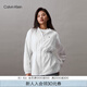 Calvin KleinJeans春夏女輕薄戶外運(yùn)動透氣ck抽繩收腰修身連帽夾克J223485 YAF-月光白 S
