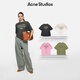 Acne Studios【七夕禮贈(zèng)】 經(jīng)典款 男女同款 徽標(biāo)印花做舊1996短袖T恤CL0196 褪色黑色 XS