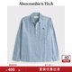 ABERCROMBIE & FITCH男裝25春夏百搭經(jīng)典小麋鹿老錢風(fēng)亞麻混紡長袖襯衫KI125-5180 藍(lán)色 M (180/100A)