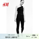 H&M女裝牛仔褲秋季時(shí)尚加高腰及踝修身打底長(zhǎng)褲1152457 黑色 L 170/88