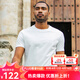 AKSERIESAK男裝夏季輕復(fù)古簡(jiǎn)約百搭純色基礎(chǔ)款印花圓領(lǐng)短袖T恤男2200097 白色(21支棉紗) XL