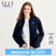 ELLE ACTIVE早春撞色棒球領(lǐng)夾克外套女士顯瘦運(yùn)動(dòng)休閑百搭拼接時(shí)尚潮流棒球服 藏青/白 XL