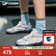 FILAFUSION斐樂女子薄底鞋2025夏季銀色板鞋網(wǎng)面休閑運(yùn)動德訓(xùn)鞋 雪白/太空銀-SS 37.5