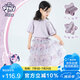 小馬寶莉品牌25年新女童寶寶短袖+花花邊裙時(shí)尚戶(hù)外套裝 灰紫色  140 