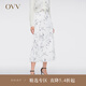 OVV【星辰印花系列】2024春夏新款女裝A字休閑中長(cháng)半身裙 象牙白22 M
