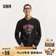 森馬長袖T恤男秋季學(xué)院風(fēng)情侶裝復(fù)古印花107624101201
