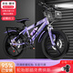 津馳遠兒童自行車(chē)6-10-15歲碟剎中大童山地男女孩學(xué)生單車(chē)一體輪腳踏車(chē) 車(chē)筐款|紫色+變速+雙碟剎+一體輪 20寸【身高130-150cm】約8-12歲